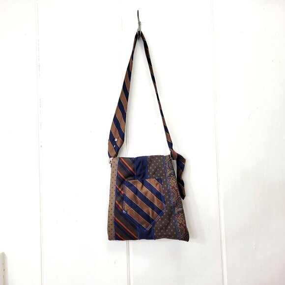 Handcrafted Alice Obie Original Shoulder Bag Patchwork Design With Adjustable St - Picture 4 of 9